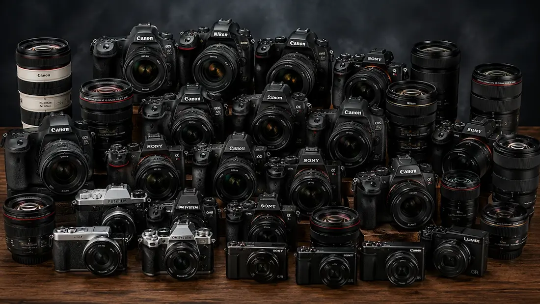Comparatif d'appareils photo hybrides de différentes marques pour choisir son matériel