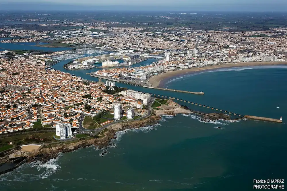 vue aérienne des Sables-d'Olonne